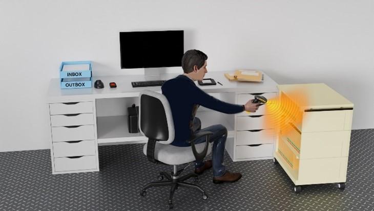 Desktop RFID Reader and Work Area Detectors for enhancing File visibility